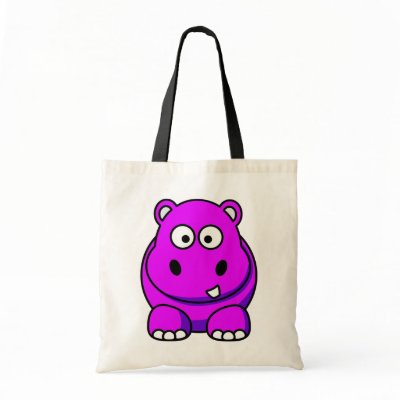 Hippo Pink Bag by OnlyFunStuff