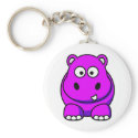 Hippo Pink keychains