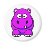 Hippo Pink Magnet