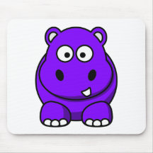 Hippo Purple Mousepads