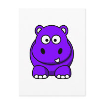 Hippo Purple Post Cards