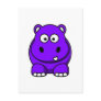 Hippo Purple Post Cards