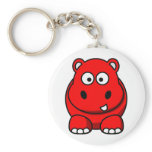 Hippo Red Keychain