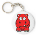 Hippo Red keychains