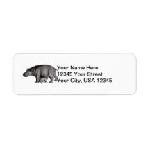 Hippo Return Address Label