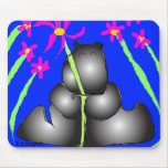 Hippo Socialite Flower Power Mousepads