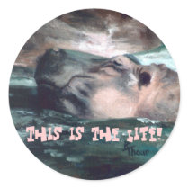 Hippo This is the Life Sticker