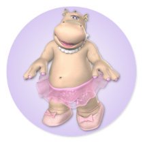 Hippo TuTu Sticker