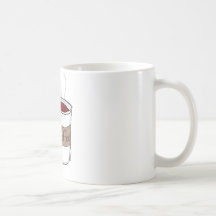 Hippo with Coffee Mug