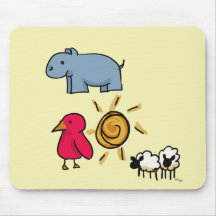 hippobirdday mouse pad