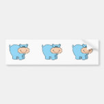 hippopotame de bleus layette autocollant pour voiture