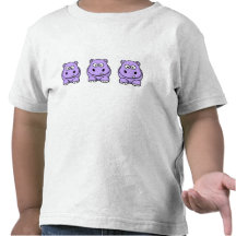 Hippopotame mignon de lavande t-shirts