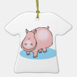 hippopotame rose idiot décoration pour sapin de noël