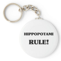 Hippopotami Rule Key Chain