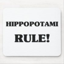 Hippopotami Rule Mouse Pads