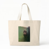 Hippopotamus Abstract #2 Tote Bags