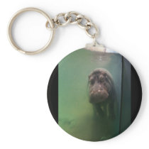 Hippopotamus Abstract #2 Key Chain