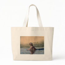 hippopotamus tote bags