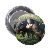 Hippopotamus Button