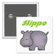 Hippopotamus Buttons