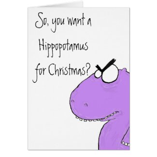 Hippopotamus Card