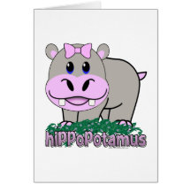 Hippopotamus Card