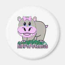 Hippopotamus Refrigerator Magnet