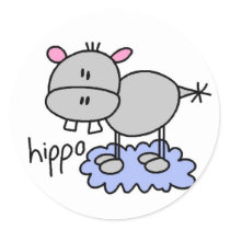 Hippopotamus Stickers Sticker