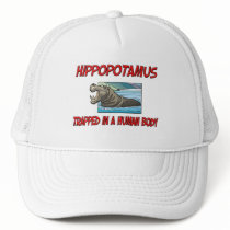 Hippopotamus trapped in a human body hats