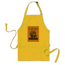Hippopotamus Vintage WPA Zoo Poster Philadelphia Aprons