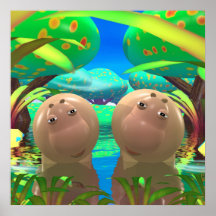 Hippopotamuses Poster