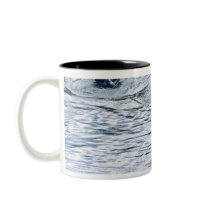 Hippopotamuses wading in a river, Africa Mug