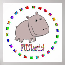 Hippos are Funtastic Poster