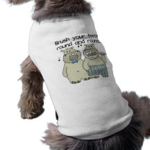 Hippos Brush Your Teeth Pet T Shirt
