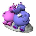hippos in love photo cut outs