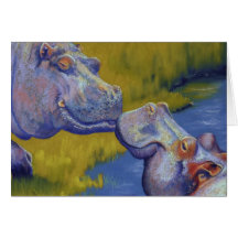 hippos, kiss card