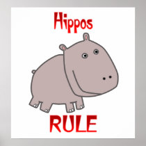 Hippos Rule Poster