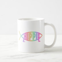 Hippy fish Rainbow Coffee Mug