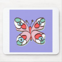 Hippy Fly Butterfly Mouse Pads