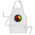 Hippy Groovy Peace Symbol aprons