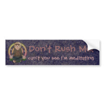 Hippy Meditation Custom Bumper Sticker