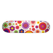 Hippy Rainbow Flowers Skate Board Decks