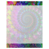 Hippy Rainbow Fractal Pattern Personalized Letterhead