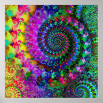 Hippy Rainbow Fractal Pattern