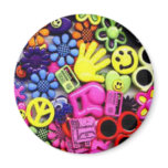 Hippy retro effect fridge magnet