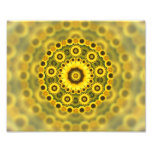 Hippy Sunflower Fractal Mandala Pattern Photo
