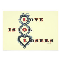 Hipster Anti Valentine Custom Invitation