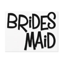 Hipster Bridesmaid Postcard