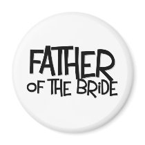 Hipster Father Bride Lite T Refrigerator Magnet