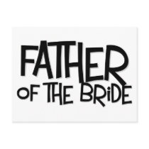 Hipster Father Bride Lite T Post Cards